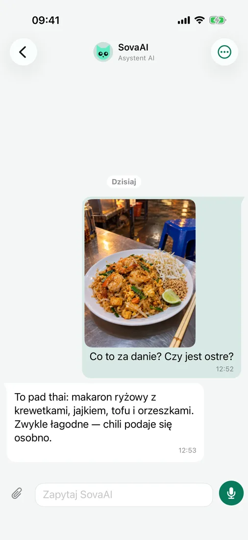 Zapytaj SovaAI — nawet o zdjęcie