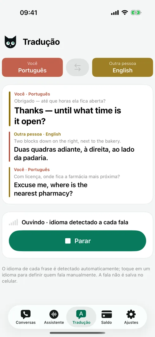 Tradutor frente a frente