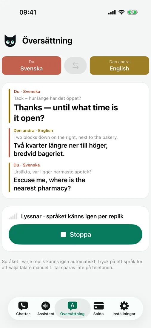 Översättare ansikte mot ansikte