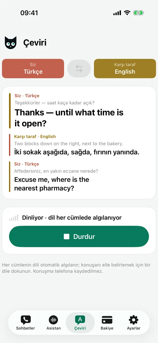 Yüz yüze çevirmen